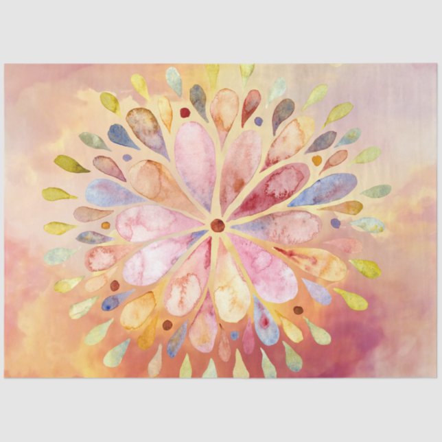 Papel de descomposición de mandala floral (Anverso)