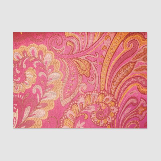 Papel de descomposición de tejidos rosa y Naranja  (Anverso)