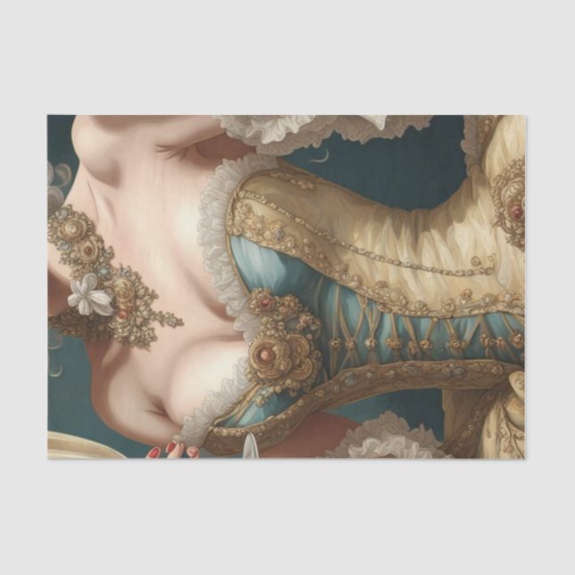 Papel de descomposición del conjunto rococó parisi (Anverso)