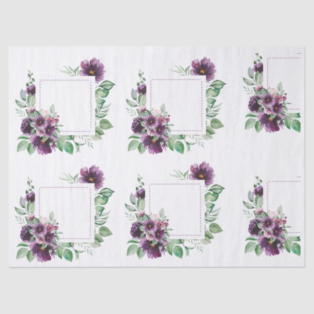 Papel de descomposición del marco floral (Anverso)