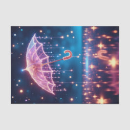 Papel de descomposición del paraguas rosado brilla