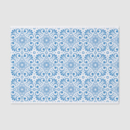 Papel de descomposición del patrón azul y blanco