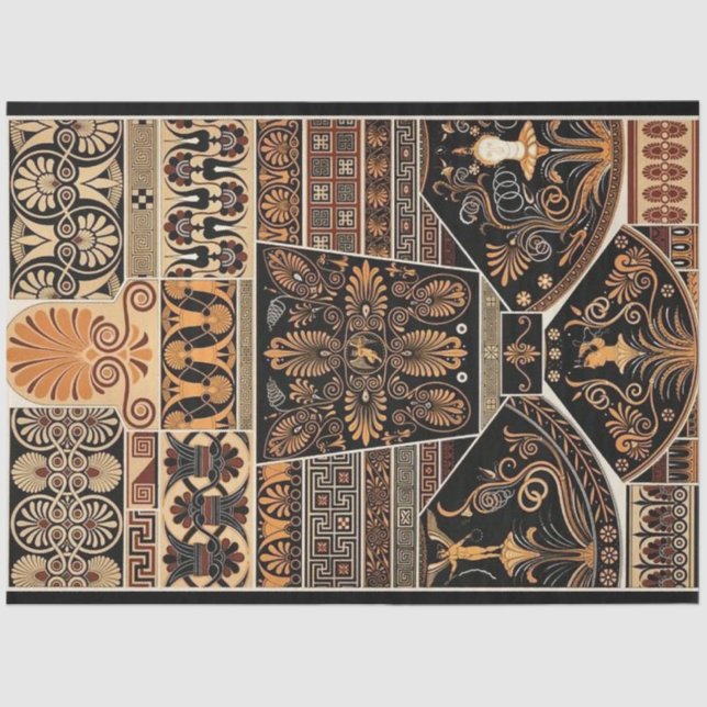 Papel de descomposición del patrón de diseño grieg (Anverso)