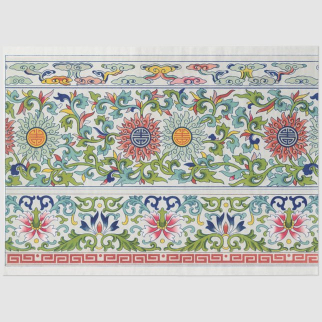 Papel de descomposición floral asiático (Anverso)