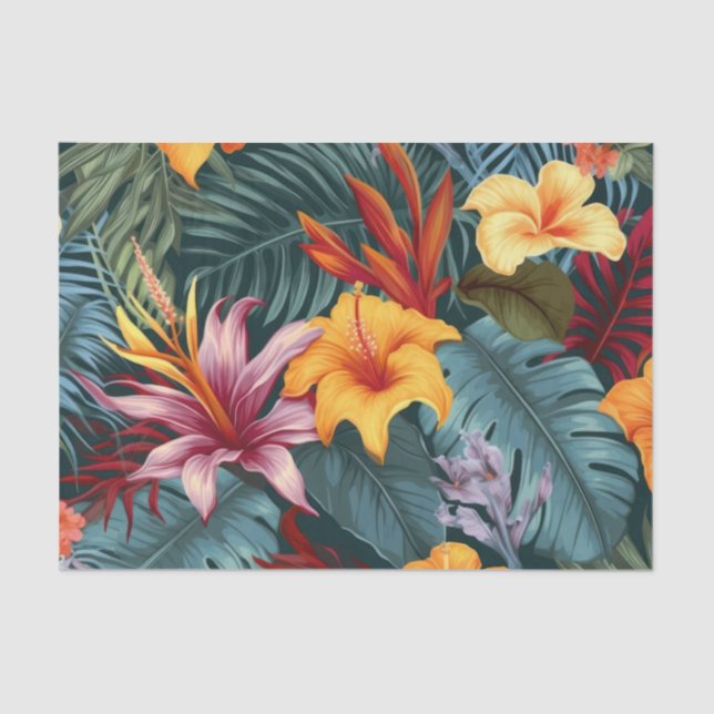 Papel de descomposición floral de época tropical (Anverso)