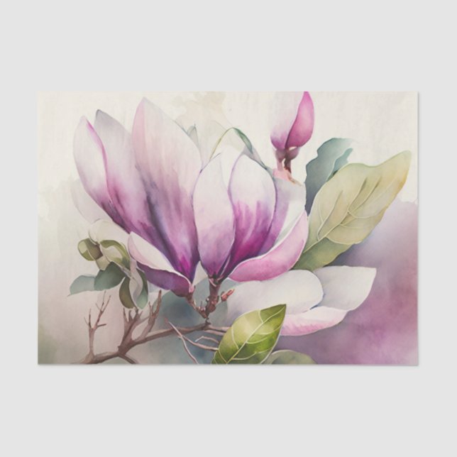 Papel de descomposición floral rosa de MAGNOLIA (Anverso)