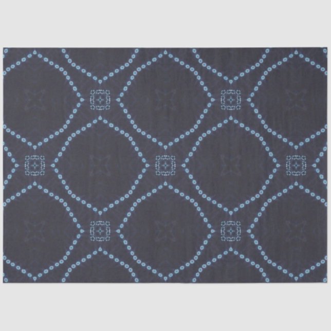 Papel de descomposición textil índigo africano (Anverso)