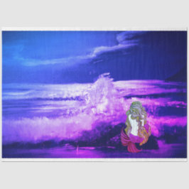 Papel de descomposición y tejidos de sirena y mora