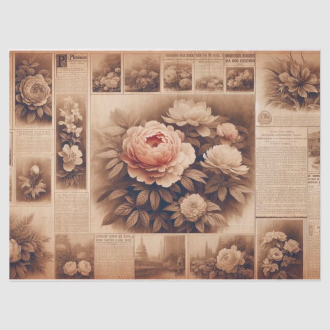 Papel de desconchado con estilo de cosecha (Anverso)