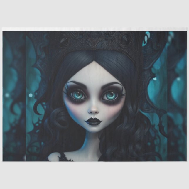 Papel de desconchado de ojos grandes Chicas de gót (Anverso)