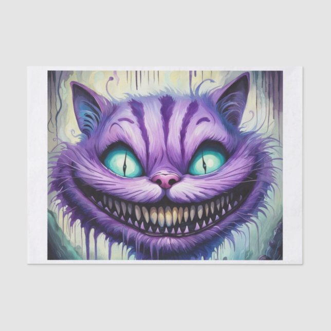 Papel de desconchado del gato de Cheshire (Anverso)