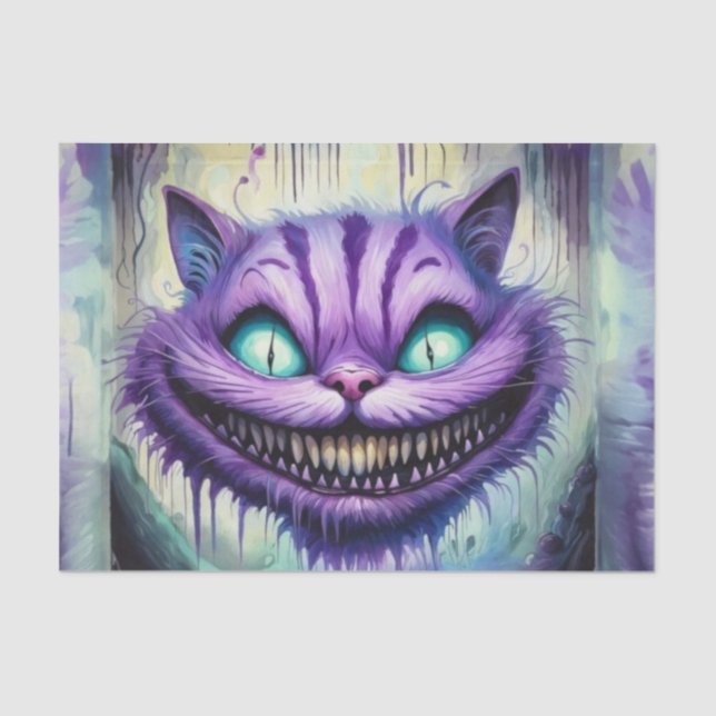 Papel de desconchado del gato de Cheshire (Anverso)