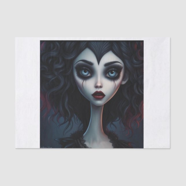 Papel de desconchado del pequeño Chica gótico Vamp (Anverso)