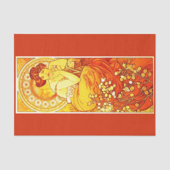 Papel de desconexión 10"x15" - Alphonse Mucha 17 (Anverso)