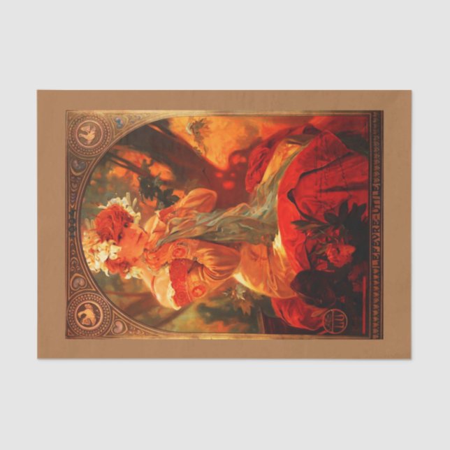 Papel de desconexión 10"x15" - Alphonse Mucha 38 (Anverso)