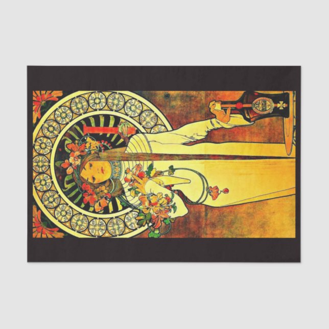 Papel de desconexión 10"x15" - Alphonse Mucha 6 (Anverso)