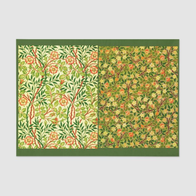 Papel de desconexión 10"x15" - William Morris 13 (Anverso)