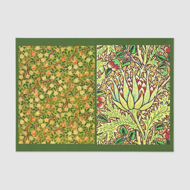 Papel de desconexión 10"x15" - William Morris 17 (Anverso)