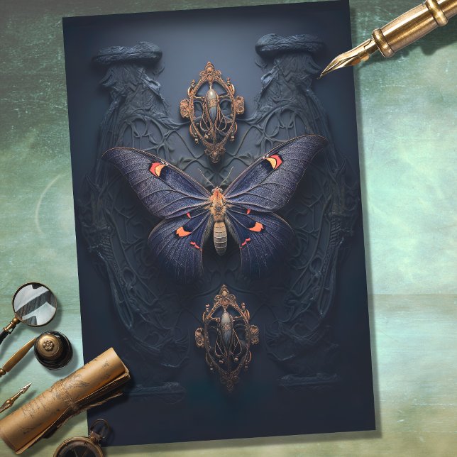 Papel de desconexión de Moth Dark Academia 3 (Subido por el creador)