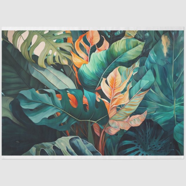 Papel de desconexión, envolver papel- Jungla encan (Anverso)