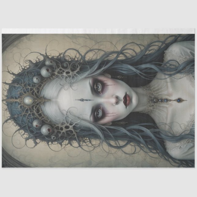 Papel de desconfianza de cráneo de una mujer enriq (Anverso)