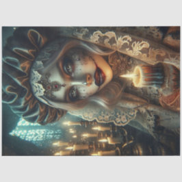 Papel de desconfianza de la mujer harlequina oscur