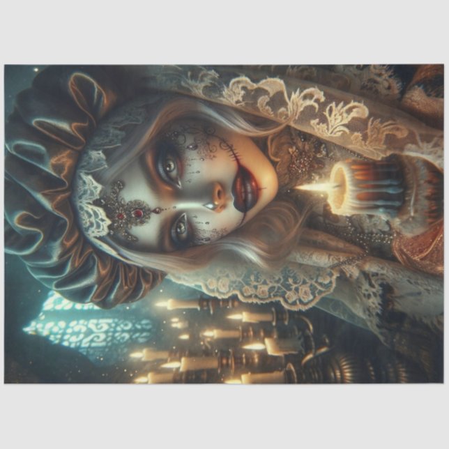 Papel de desconfianza de la mujer harlequina oscur (Anverso)