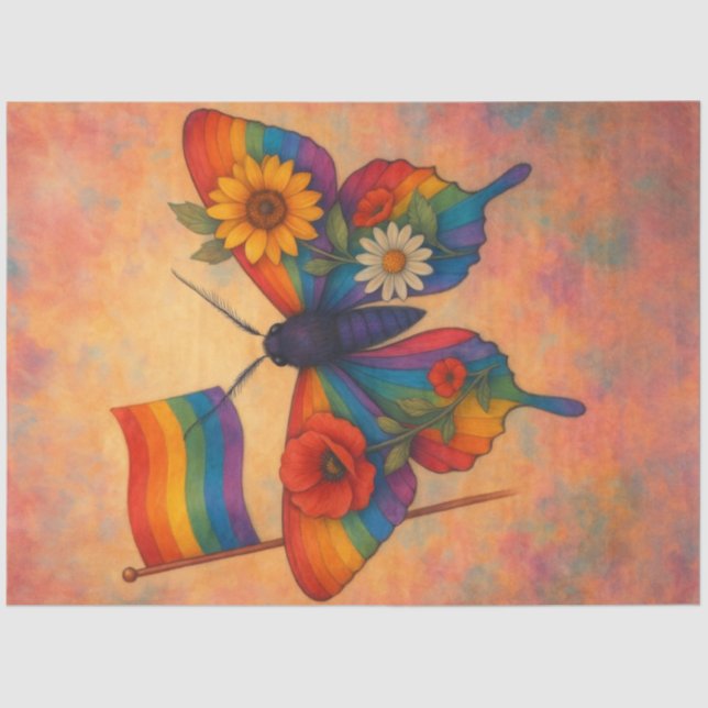 Papel de desconfianza de la polilla de orgullo y f (Anverso)