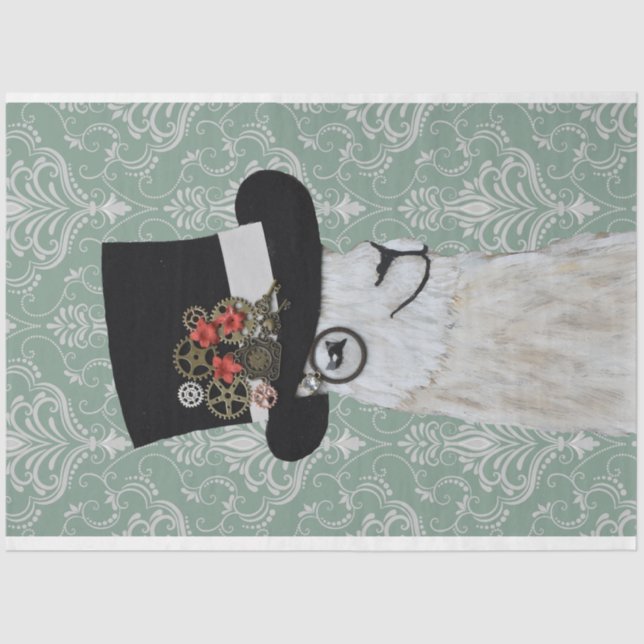 Papel de desconfianza de Llama Steampunk (Anverso)