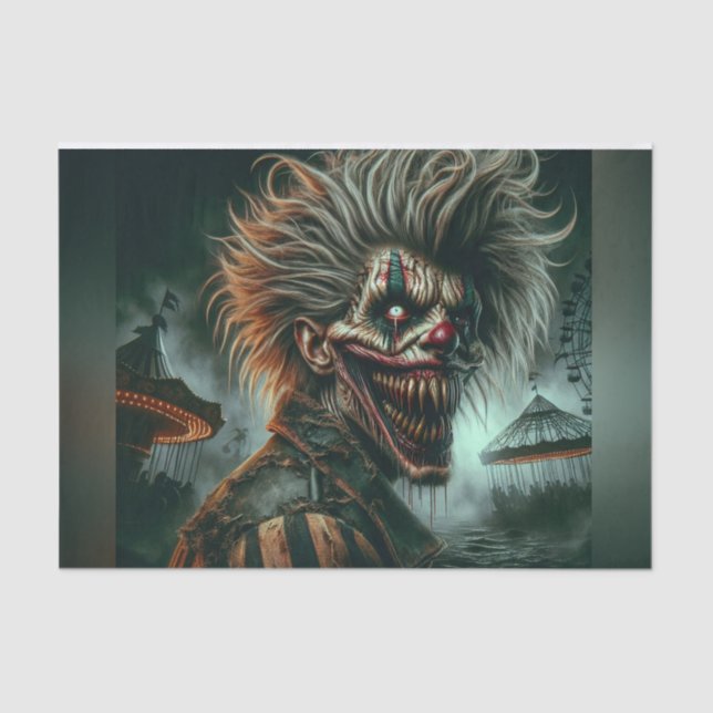 Papel de desconfianza de payaso loco miedo en Hall (Anverso)