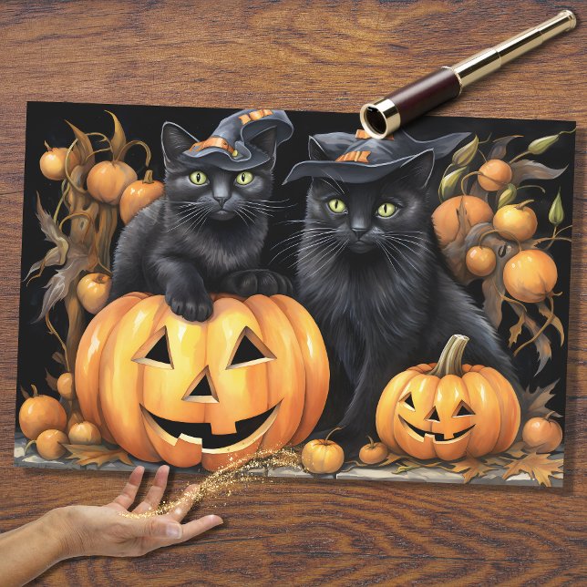 Papel de desconfianza para gatos de Halloween 2 (Subido por el creador)