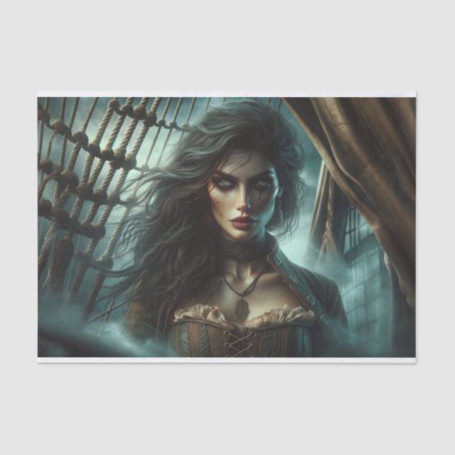 Papel de desenlace pirata de ojos dorados (Anverso)