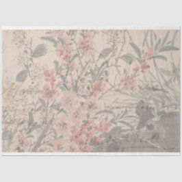 Papel de deshielo de muebles con escritura floral