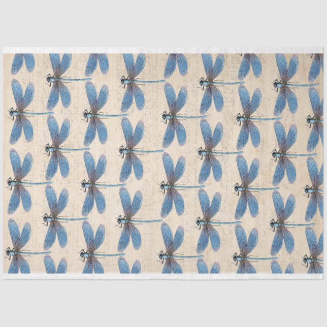 Papel de deshielo del mobiliario de la libélula az (Anverso)