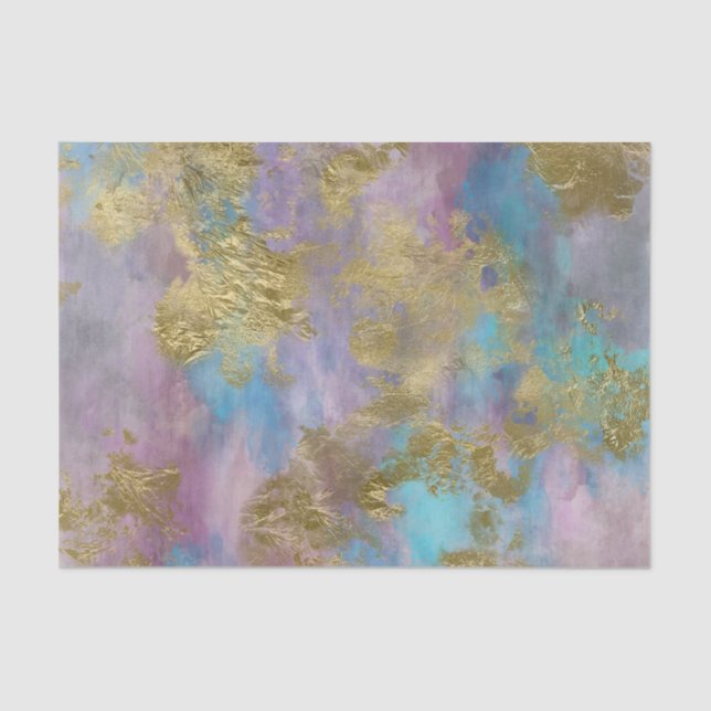 Papel de deshielo fino dorado, rosa y azul (Anverso)