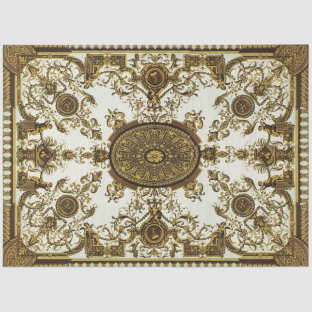 Papel de deshielo Ornamental Oro y Negro (Anverso)