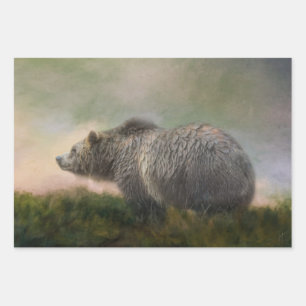 Papel de deshielo para la vida salvaje del oso par