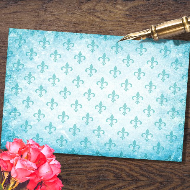 Papel De Desnudo Fleur De Lis Aqua (Subido por el creador)
