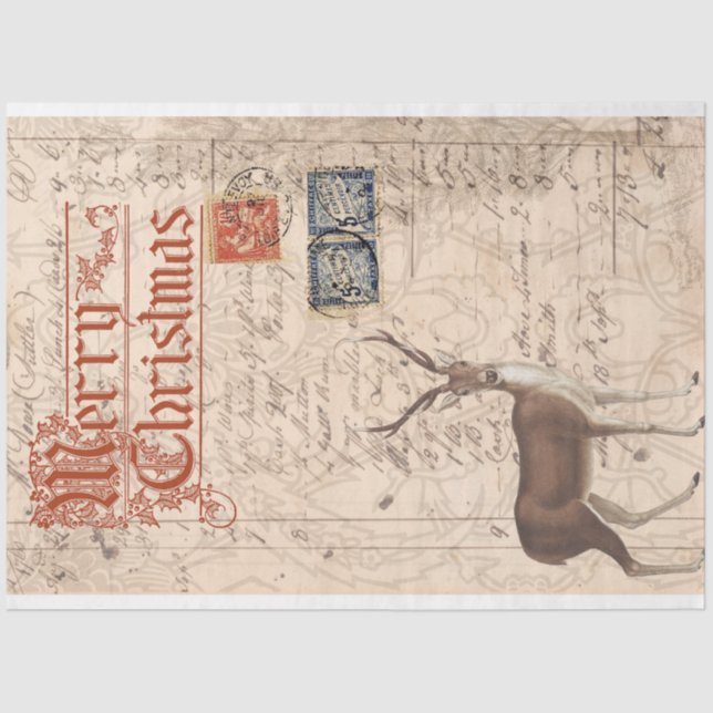 Papel de desoupage de la época de los Navidades (Anverso)