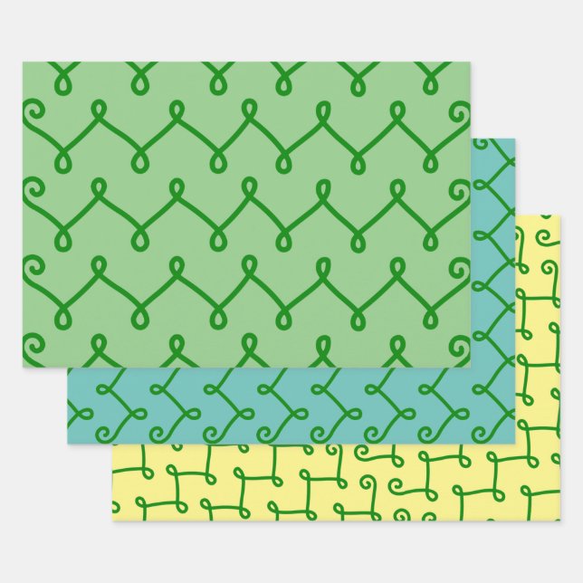 Papel de dibujo de arte divertido de líneas filigr (Set)