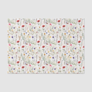 Papel de diseño de flores silvestres de color de a