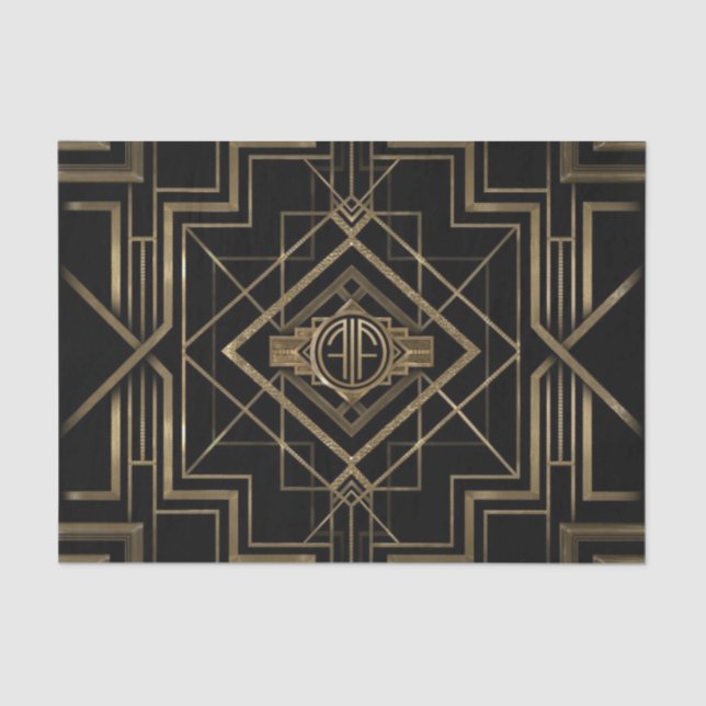 Papel de diseño del Art Deco Gatsby de 1920 (Anverso)