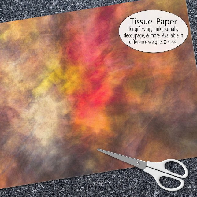 Papel de diseño impresionista de Bright Fall Lea (Tissue paper for gift wrap and decoupage)