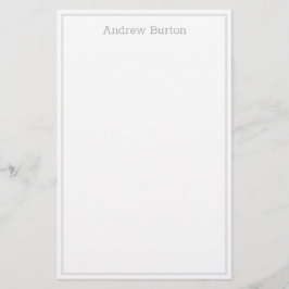 Papel de edición personalizado simple | Blanco gri