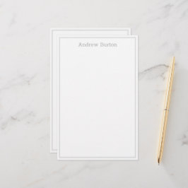 Papel de edición personalizado simple | Blanco gri