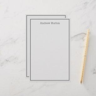 Papel de edición personalizado simple Gris