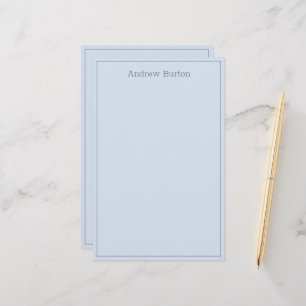 Papel de edición personalizado simple   Plata azu