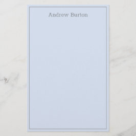 Papel de edición personalizado simple | Plata azul