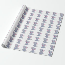 Papel de embalaje adorable del elefante