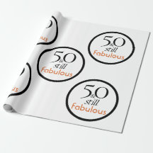 Papel de embalaje al 50.o cumpleaños grande